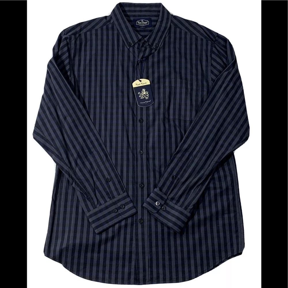 Nat Nast Plaid Shirt Button Up Size Large NWT!